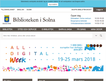 Tablet Screenshot of bibliotek.solna.se